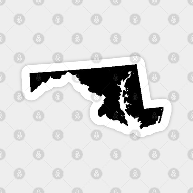 Maryland Black Sticker by AdventureFinder